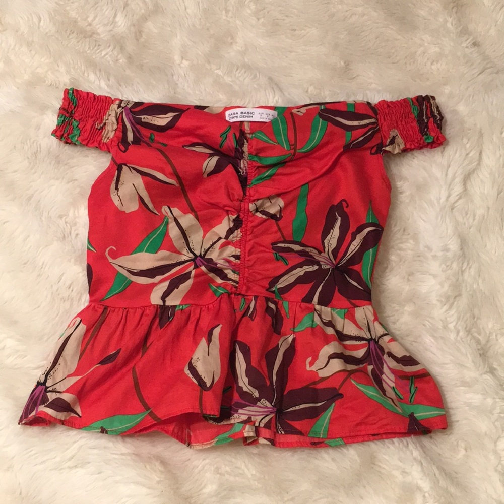 OTS Tropical Peplum Top